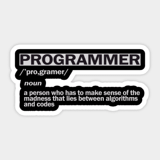 programmer, definition Sticker